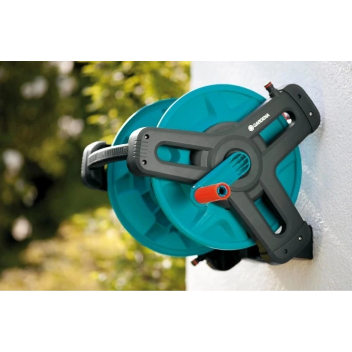 Mey İthalat® Gardena 08009-20 Duvara Montelı Hortum Arabası Set