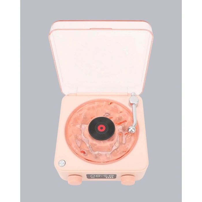 Mey İthalat® Gece Lambası Stereo Bluetooth Hoparlör Dijital Saat Su Dalgası Efektli 3-ü-1 Cihaz