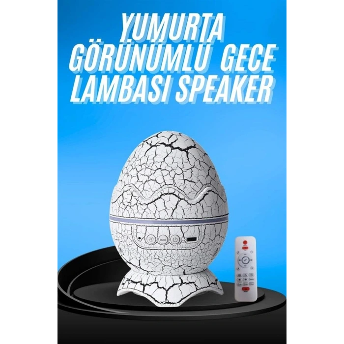 Mey İthalat® Gece Lambası Yumurta Işık Speaker Yeni Nesil Dinozor Yumurtası Görünümlü