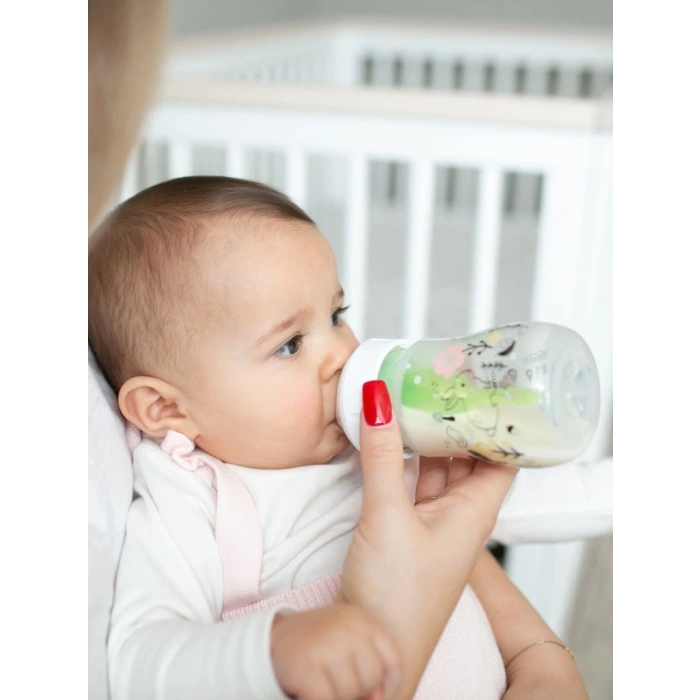 Mey İthalat®   Geniş Ağız PP Antikolik Options Biberon 150 ml Kız