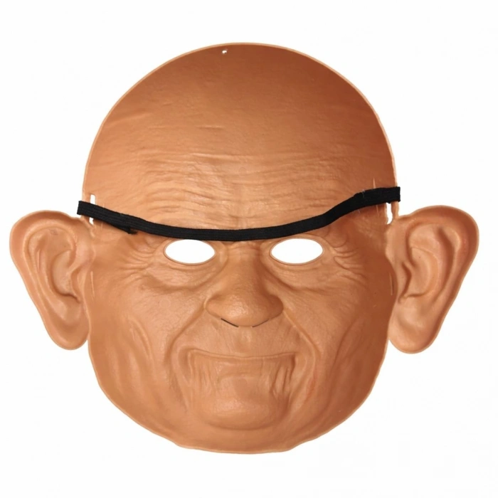 Mey İthalat® Gerçekçi Yaşlı Adam Maskesi – Lateks Görünümlü Plastik Korku Maskesi