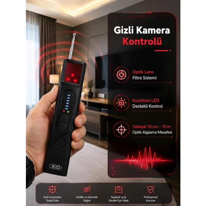 Mey İthalat® Gizli Kamera, GPS ve RF Sinyal Tespit Cihazı