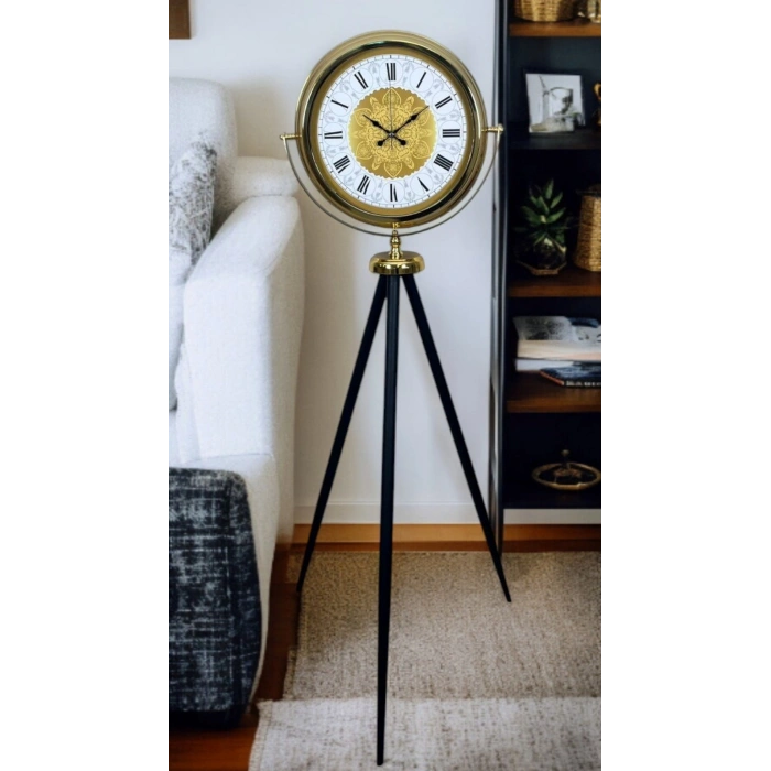 Mey İthalat® Gold Asalet Tripod Ayaklı Saat
