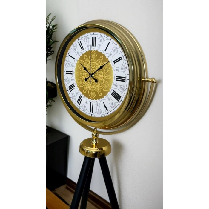 Mey İthalat® Gold Asalet Tripod Ayaklı Saat