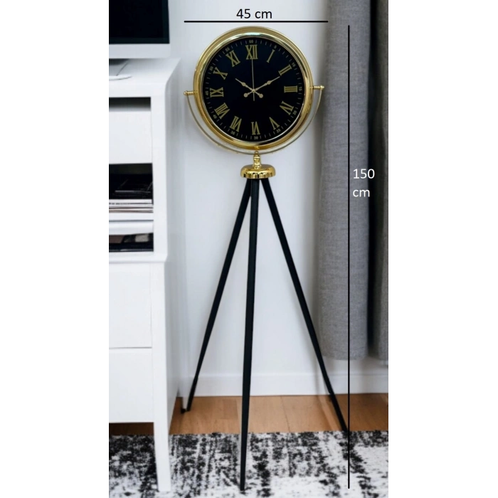 Mey İthalat® Gold Asalet Tripod Ayaklı Saat