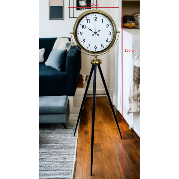 Mey İthalat® Gold Klasik Tripod Ayaklı Saat