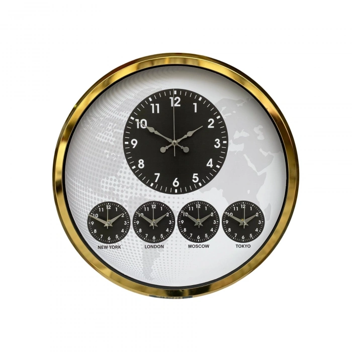 Mey İthalat® Gold Modern 52 Cm Dünya Saati