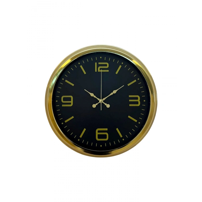 Mey İthalat® Gold Modern Rakamlı 40 Cm Metal Duvar Saati