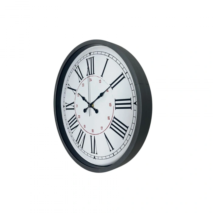 Mey İthalat® Gri Dekoratif 36 Cm Duvar Saati