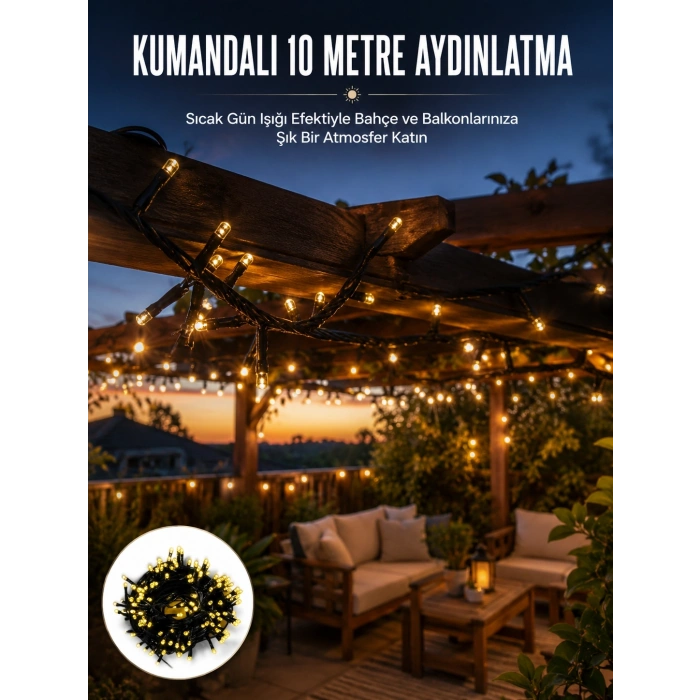 Mey İthalat® Gün Işığı 10 Metre Led Işık Şerit Led Süsleme Parti Malzemesi Yeni Nesil