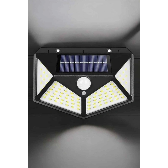 Mey İthalat® Güneş Enerjili Bahçe Aydınlatma Lambası Solar 100 Led Lamba