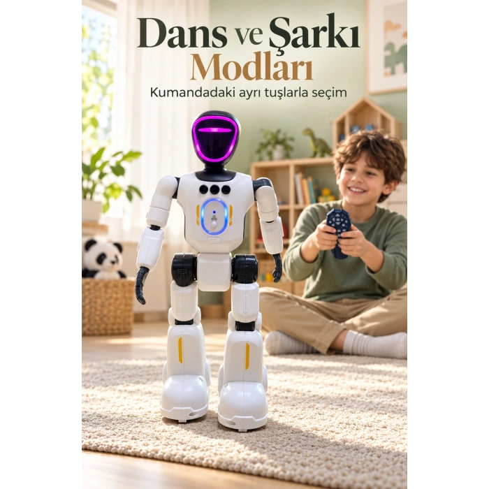 Mey İthalat® Hareket Sensörlü Robot Oyuncak Elle Yönlendirme Özellikli