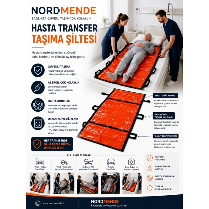 Mey İthalat® Hasta Transfer Taşıma Şiltesi
