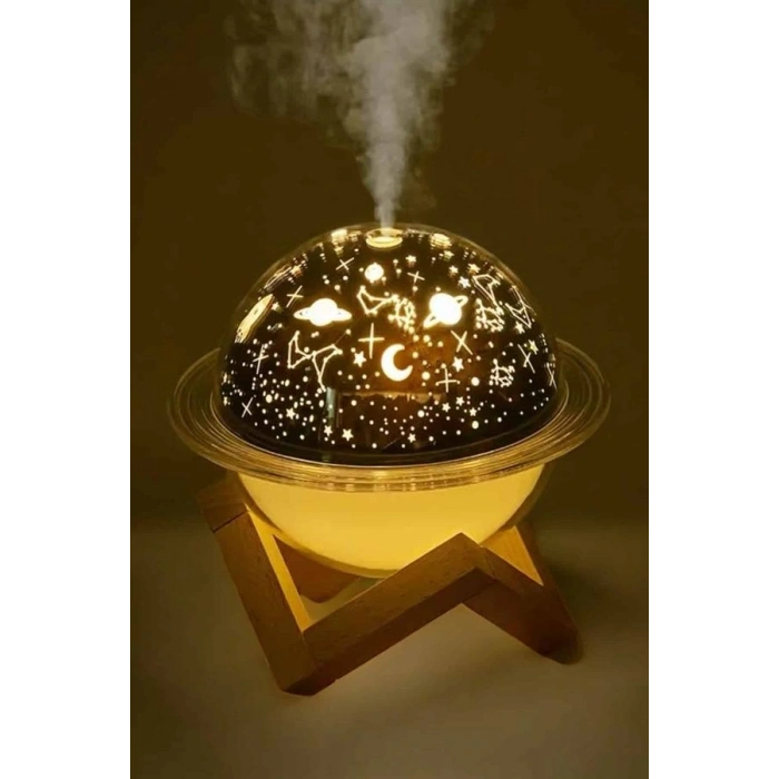 Mey İthalat® Hava Nemlendirici Masa ve Gece Lambası USB Projeksiyon Aromaterapi