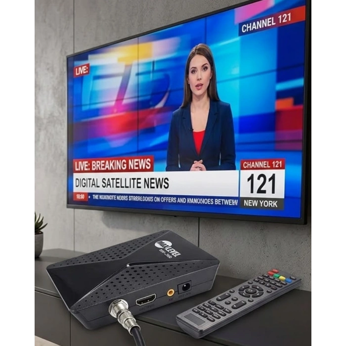 Mey İthalat® HD Uydu Alıcısı Full HD Görüntü HDMI USB WiFi Destekli