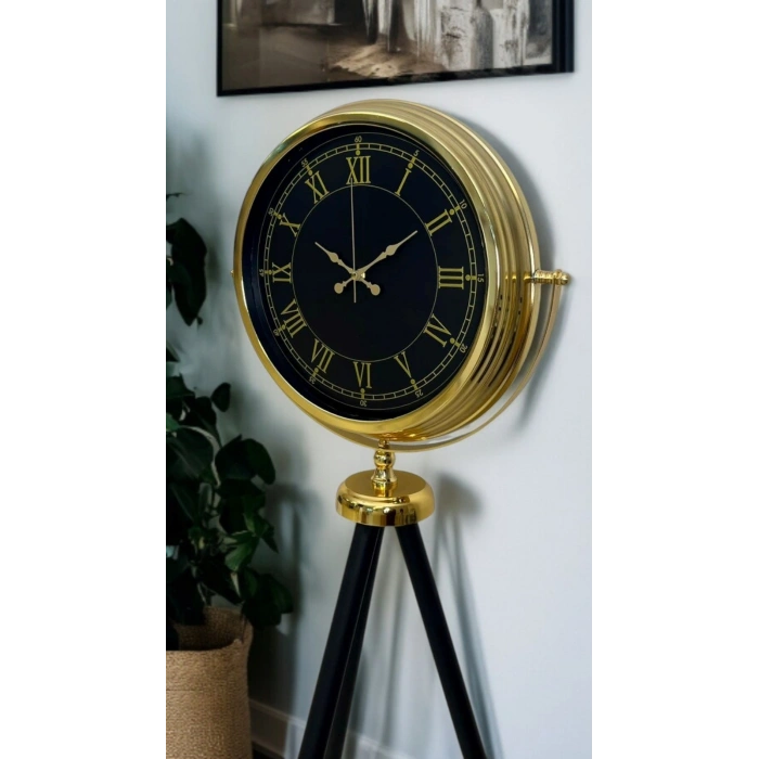 Mey İthalat® İhtişam Gold Tripod Ayaklı Saat