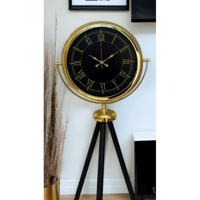 Mey İthalat® İhtişam Gold Tripod Ayaklı Saat