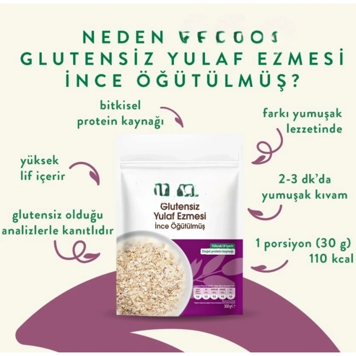 Mey İthalat® İnce Öğütülmüş Glutensiz Yulaf Ezmesi 300 Gr