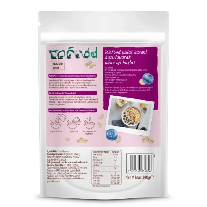 Mey İthalat® İnce Öğütülmüş Glutensiz Yulaf Ezmesi 300 Gr