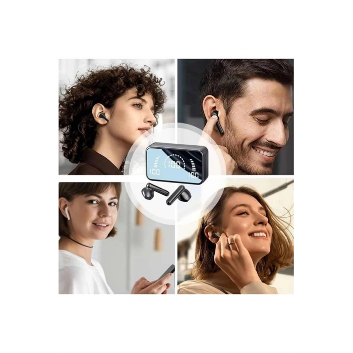 Mey İthalat® İos Android Uyumlu Bluetooth Kulaklık Kablosuz Kulaklık Yüksek Basslı