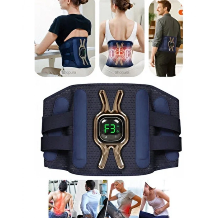 Mey İthalat® Isıtmalı Bel ve Bacak Masaj Kemeri Vücut Destekli