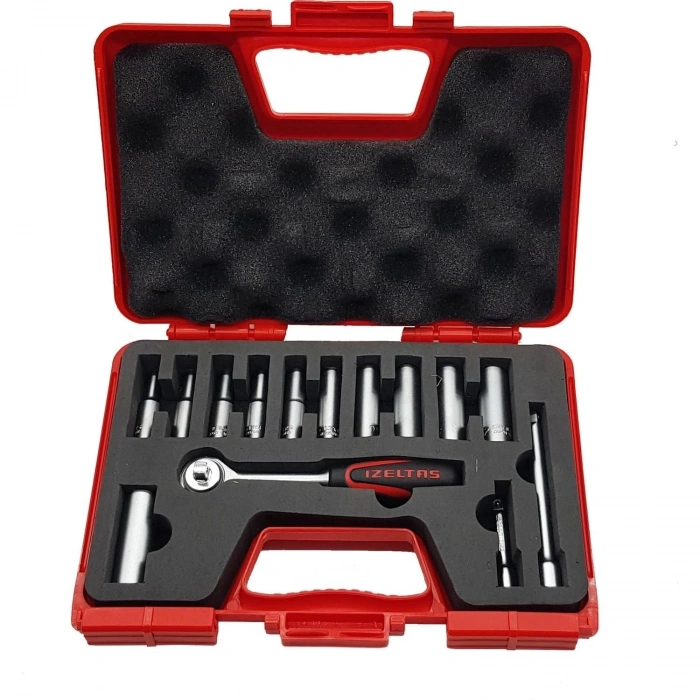 Mey İthalat® İzeltaş 14 Parça Derin Lokma Takımı 1/4 İnç