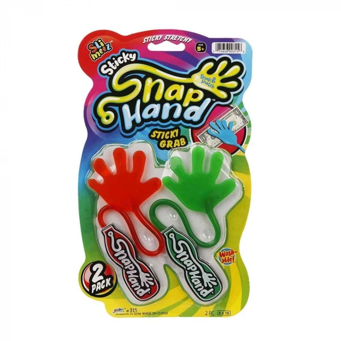 Mey İthalat® Snap Hand Jaru 2li Eğlenceli Yapışkan El 1 paket