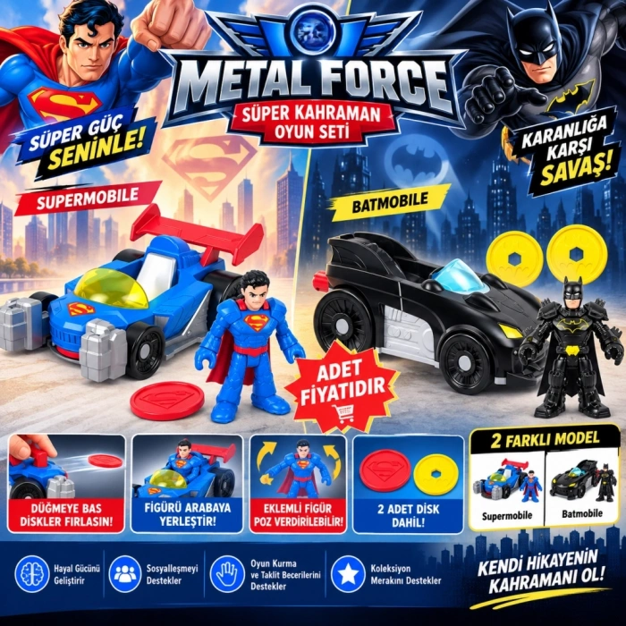 Mey İthalat® JFJ69  Super Friends Araçlar