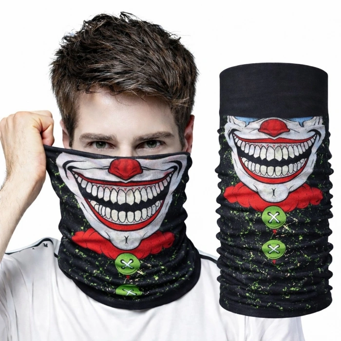Mey İthalat® Joker Yüz Baskılı Baf Bandana - Çok Amaçlı Boyunluk Bandana 2 No