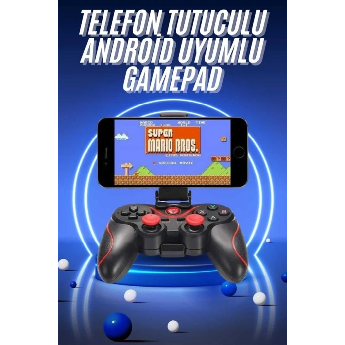 Mey İthalat® Joystik Gamepad Bluetooth Telefon Tutucu Oyun Kolu Telefon Android Uyumlu