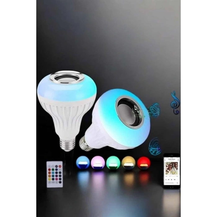 Mey İthalat® Kablosuz Bluetooth Hoparlör Led Lamba