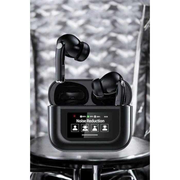 Mey İthalat® Kablosuz Bluetooth Kulaklık Ekranlı Uzun Şarj Süreli ANC Destekli