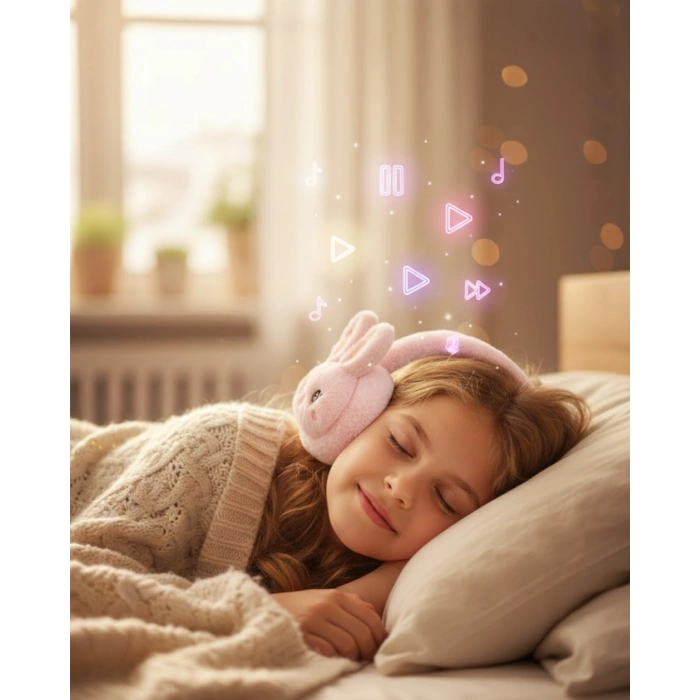 Mey İthalat® Kablosuz Peluş Bluetooth Kulaklık 40mm Hoparlör ve Mikrofonlu