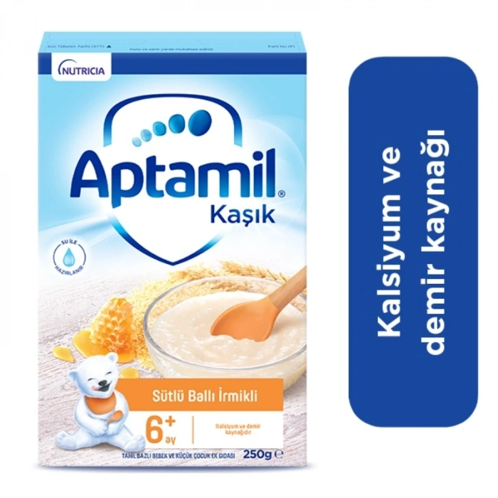 Mey İthalat®   Kaşık Sütlü Ballı İrmikli Kaşık Maması 250 Gr