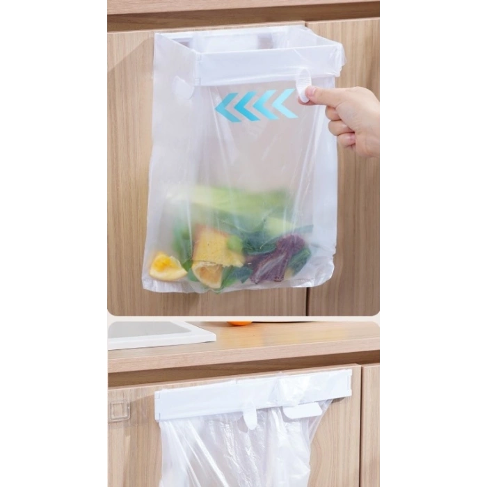 Mey İthalat® Kendinden Yapışkanlı Katlanabilir Çöp Poşeti Tutucu Aparat