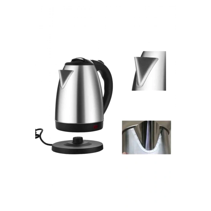 Mey İthalat® Kettle Su Isıtıcı C F Priz Uyumlu 220 - 240 V Paslanmaz Çelik Kablolu