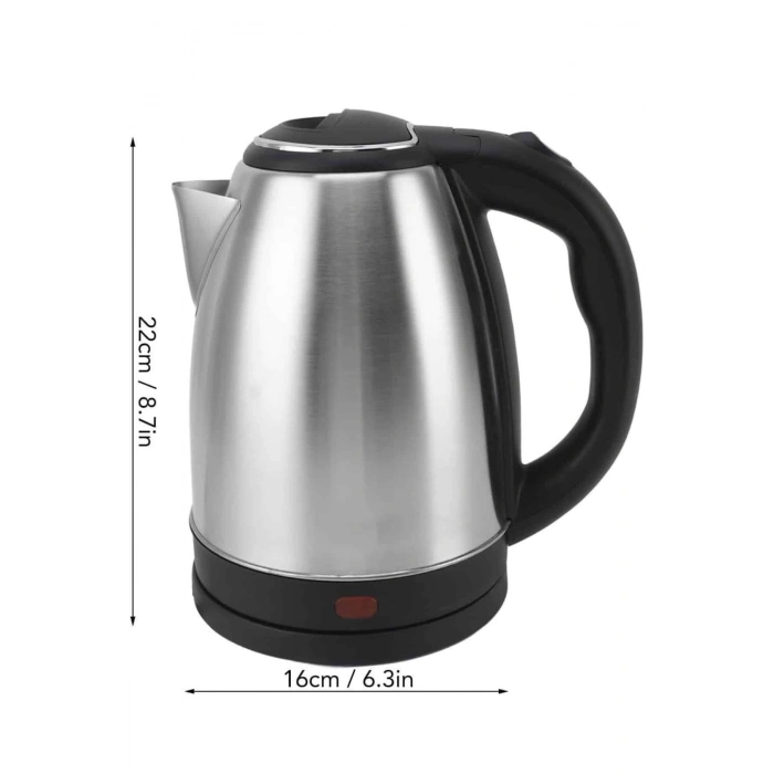 Mey İthalat® Kettle Su Isıtıcı C F Priz Uyumlu 220 - 240 V Paslanmaz Çelik Kablolu