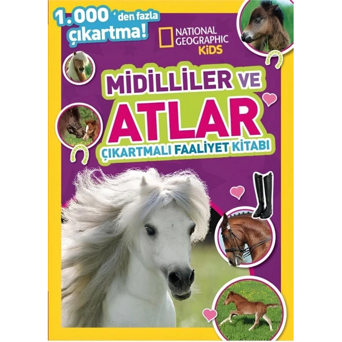 Mey İthalat® Kids Midilliler ve Atlar Çıkartmalı Faaliyet Kitabı
