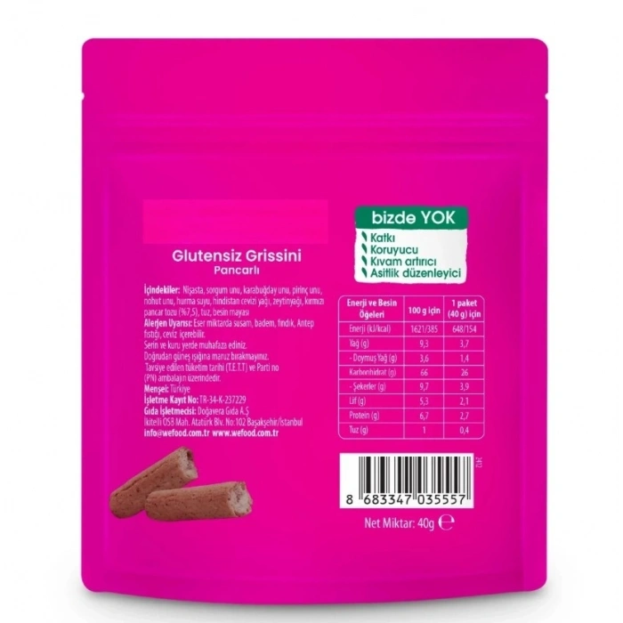 Mey İthalat® Kids Organik Pancarlı Grissini 40 Gr