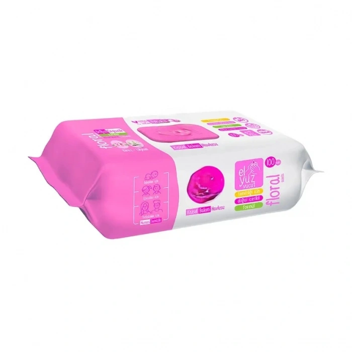 Mey İthalat® Kişisel Bakım Havlusu 100lü Floral