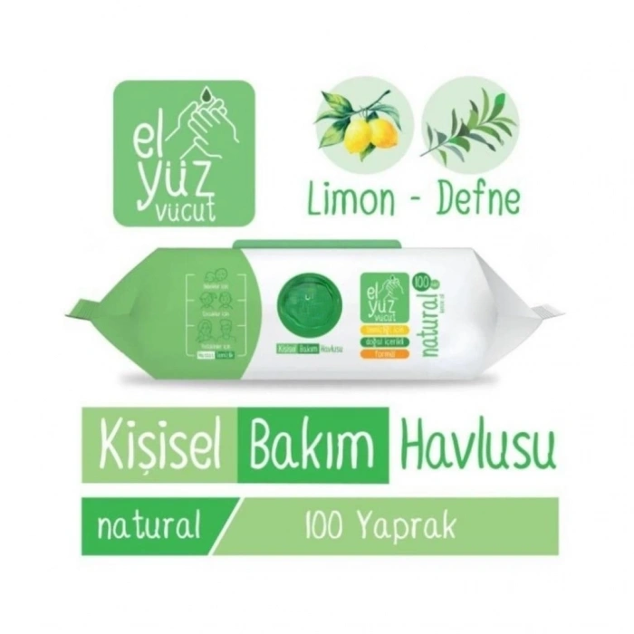 Mey İthalat® Kişisel Bakım Havlusu 100lü Naturel