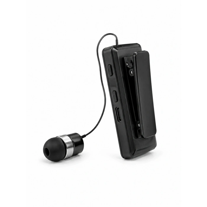 Mey İthalat® Klipsli Tek Kulaklıklı Kablosuz Bluetooth Kulaklık Dijital Ekranlı Taşınabilir Model