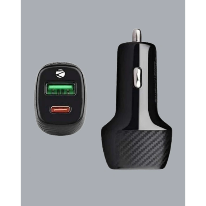 Mey İthalat® Kompakt Tasarımlı Type-C + USB Girişli Araç Şarj Başlığı