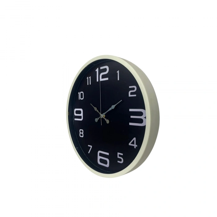 Mey İthalat® Krem Standart 36 Cm Duvar Saati
