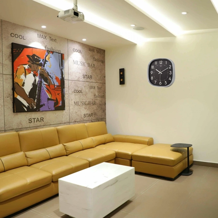 Mey İthalat® Krom 31 Cm Dekoratif Lüks Duvar Saati