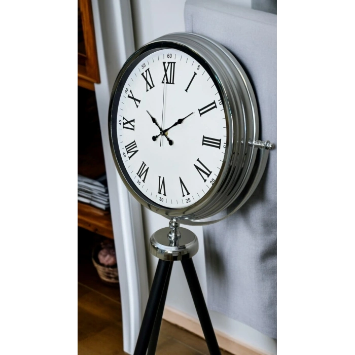 Mey İthalat® Krom Asalet Tripod Ayaklı Saat