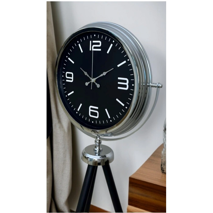 Mey İthalat® Krom Asil Tripod Ayaklı Saat