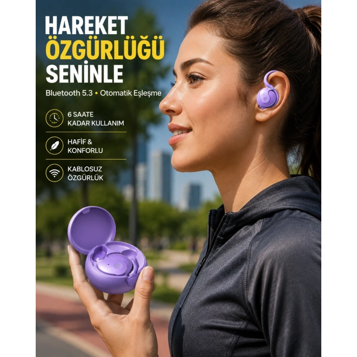 Mey İthalat® Kulak Arkası Bluetooth Kulaklık, Gürültü Azaltma