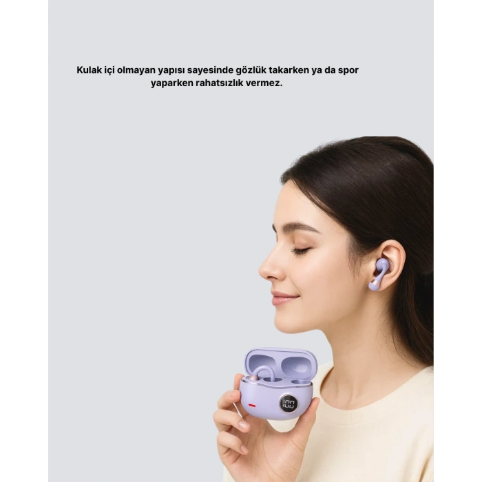 Mey İthalat® Kulak Arkası Klipsli Bluetooth Kulaklık YXG10 Silikon Malzemeli Ergonomik