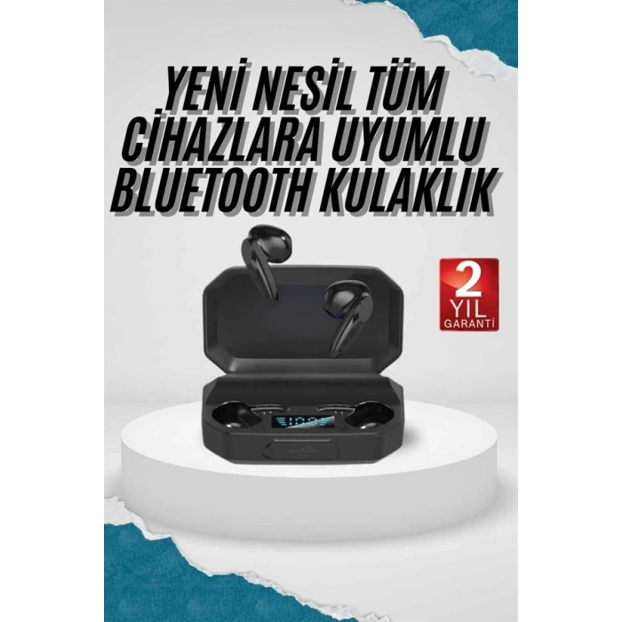 Mey İthalat® Kulak İçi Bluetooth Kulaklık Rgb Işıklı Çift Mikrofonlu iOS/Android Uyumlu BT 5.2